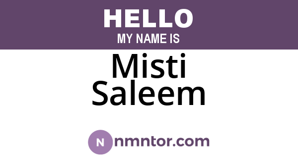 Misti Saleem