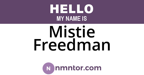 Mistie Freedman