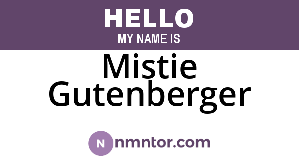 Mistie Gutenberger
