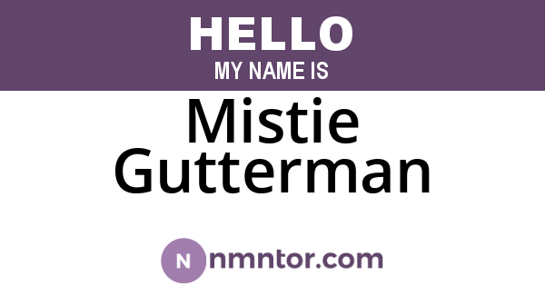 Mistie Gutterman