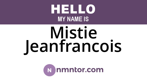 Mistie Jeanfrancois