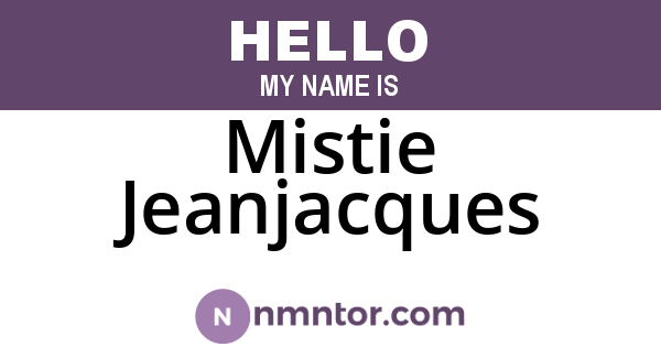 Mistie Jeanjacques