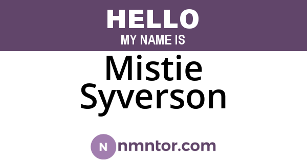 Mistie Syverson