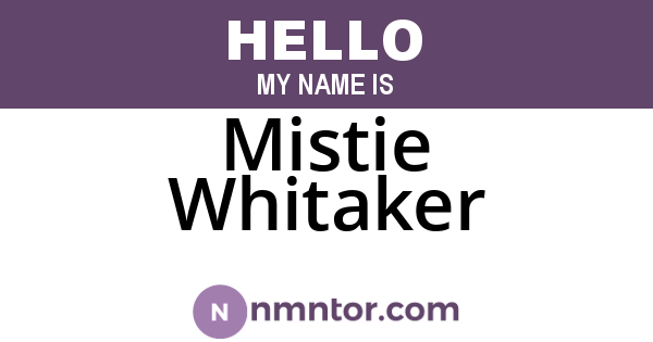 Mistie Whitaker