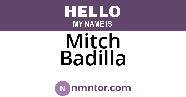 Mitch Badilla