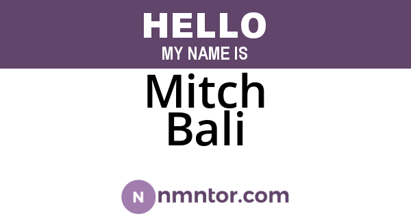 Mitch Bali