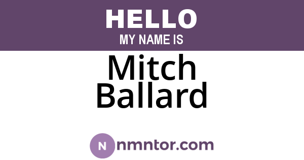 Mitch Ballard
