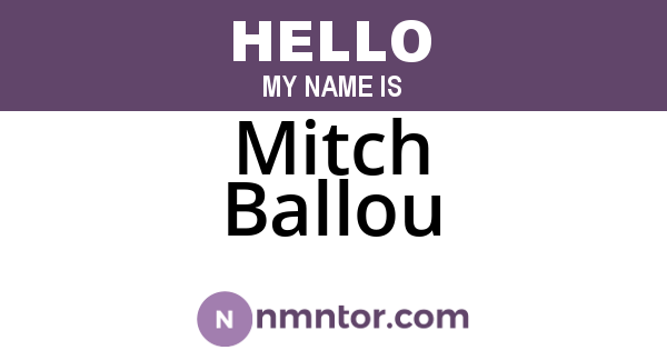 Mitch Ballou