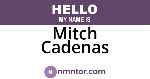 Mitch Cadenas