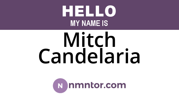 Mitch Candelaria