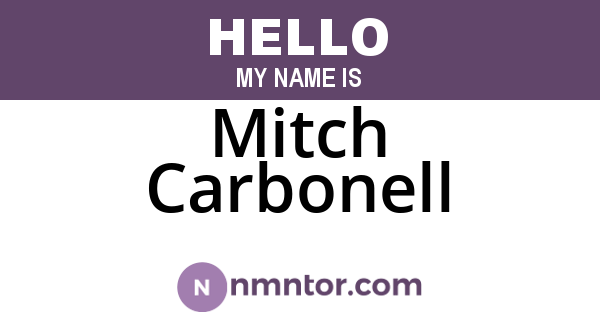 Mitch Carbonell