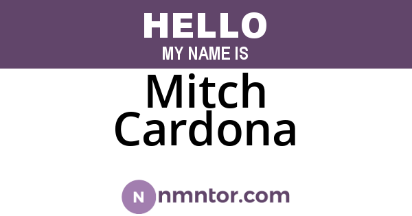 Mitch Cardona