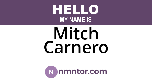 Mitch Carnero