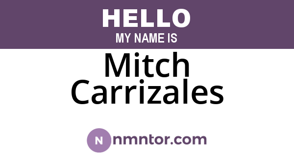 Mitch Carrizales