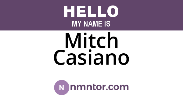 Mitch Casiano
