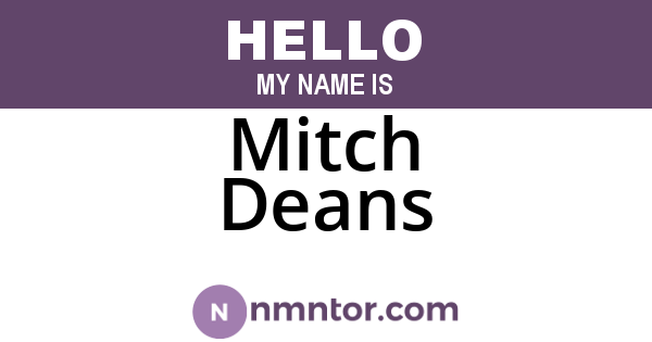 Mitch Deans
