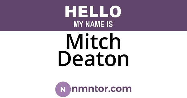 Mitch Deaton