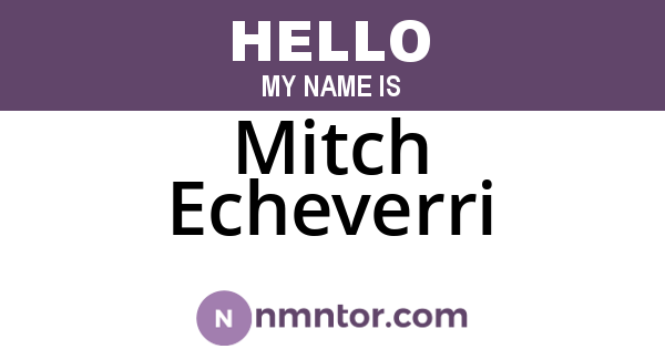 Mitch Echeverri