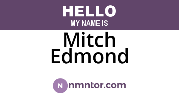 Mitch Edmond
