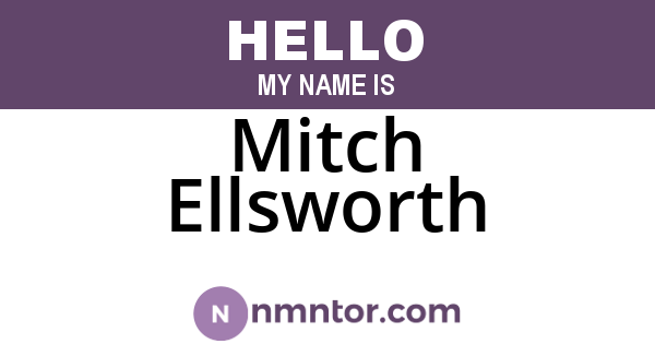 Mitch Ellsworth