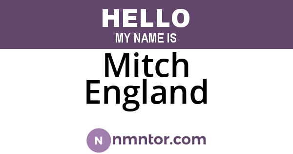 Mitch England