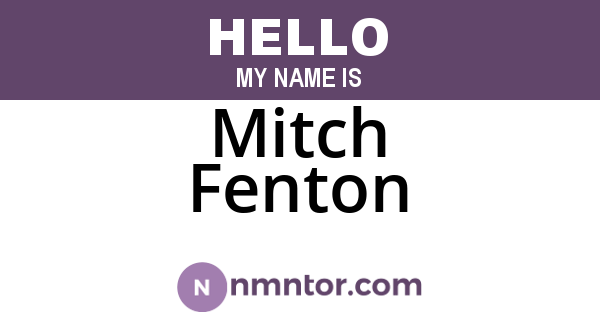 Mitch Fenton