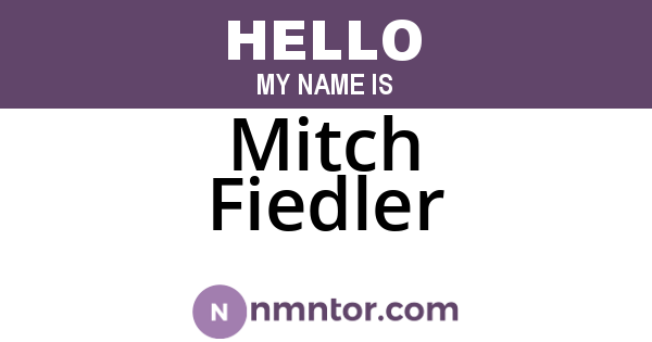 Mitch Fiedler
