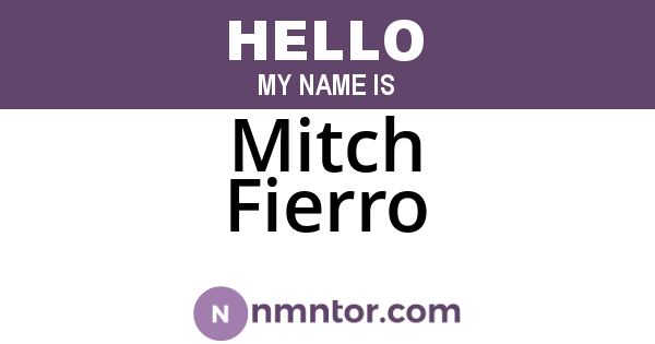Mitch Fierro