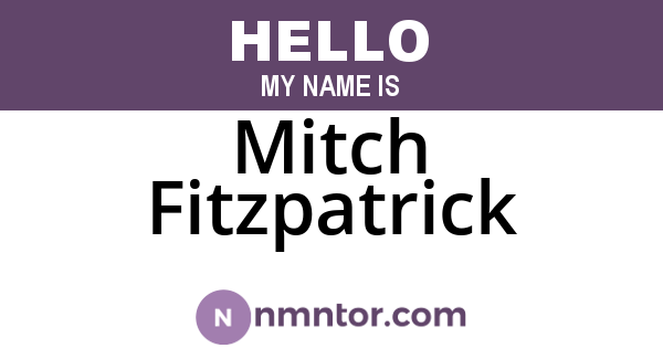 Mitch Fitzpatrick
