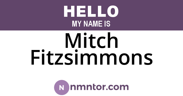 Mitch Fitzsimmons