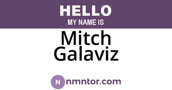 Mitch Galaviz