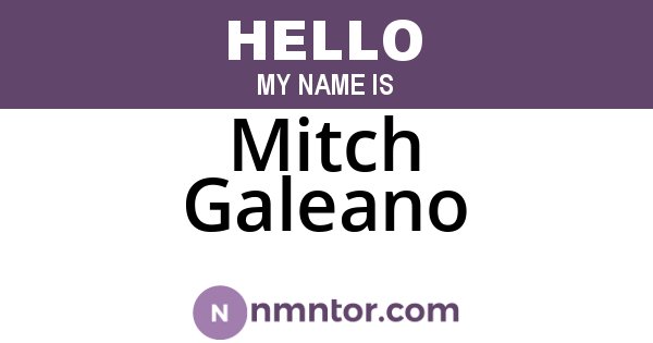Mitch Galeano