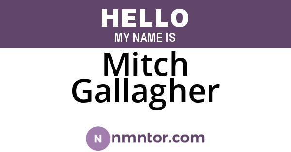 Mitch Gallagher