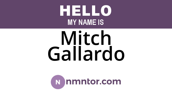 Mitch Gallardo