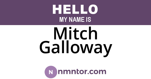 Mitch Galloway