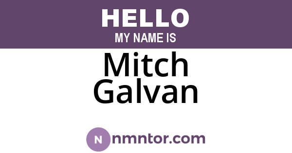 Mitch Galvan