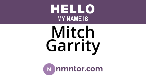 Mitch Garrity