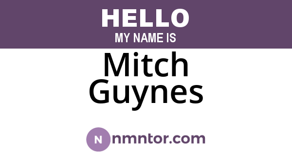 Mitch Guynes