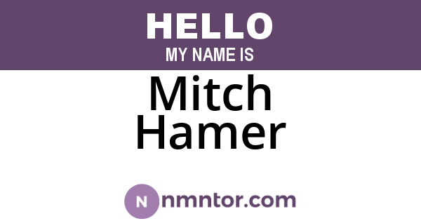 Mitch Hamer