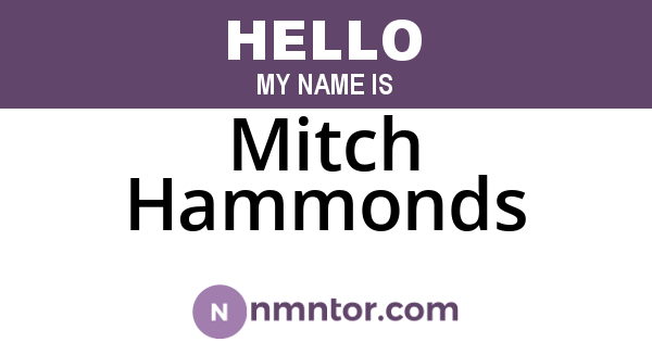 Mitch Hammonds