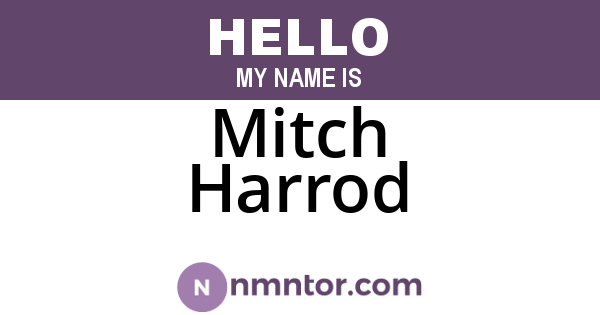 Mitch Harrod
