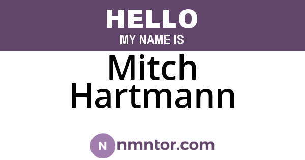 Mitch Hartmann
