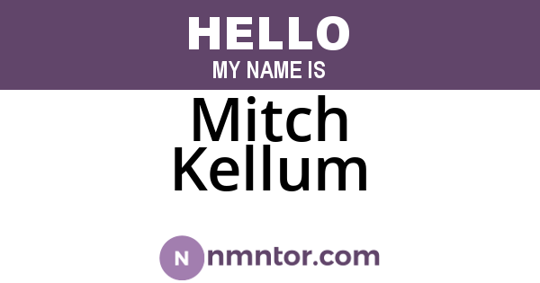 Mitch Kellum