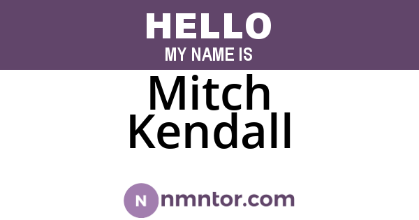 Mitch Kendall