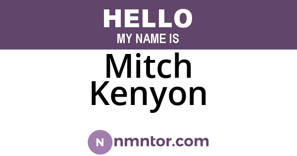 Mitch Kenyon