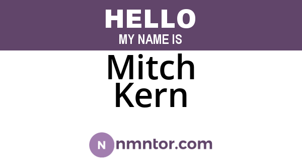 Mitch Kern