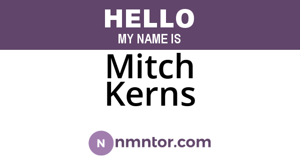 Mitch Kerns