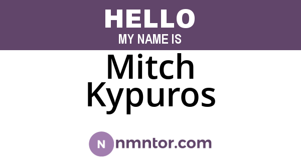 Mitch Kypuros