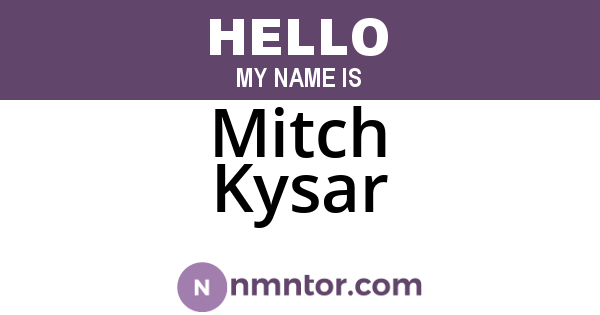 Mitch Kysar