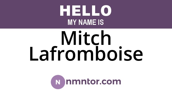 Mitch Lafromboise